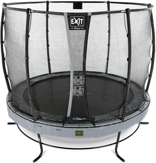 EXIT Elegant Premium trampoline ø253cm met veiligheidsnet Deluxe - grijs