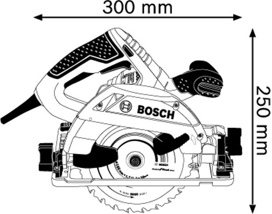 Bosch Professional GKS 55+ GCE Cirkelzaag - 1350 Watt - 63 mm zaagdiepte - Inclusief zaagblad en L-BOXX
