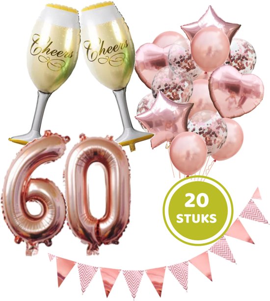 Hedendaags bol.com | Verjaardag decoratie 60 jaar | Feest versiering 20-delig RN-96