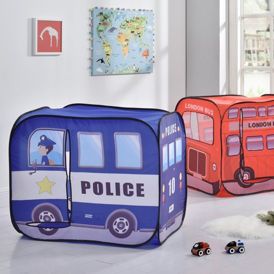 [casa.pro]® Politieauto speeltent - ballenbak voor kinderen