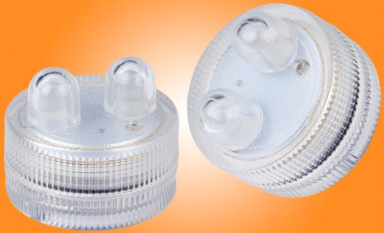 Nijdam Dual LED Schaatslampjes - Single Colour - Transparant/Oranje