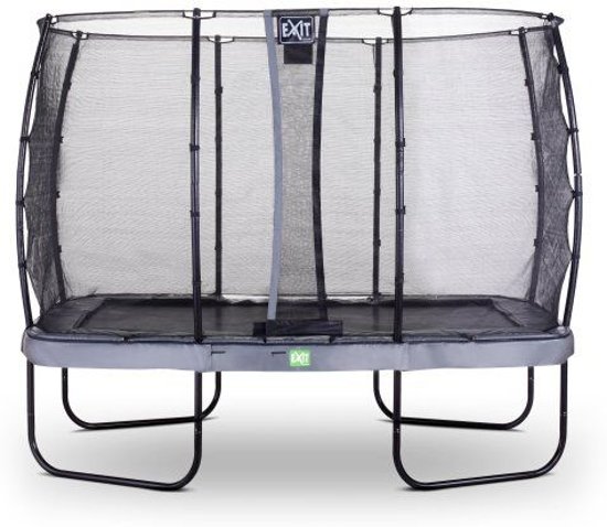 EXIT Elegant Premium trampoline 244x427cm met veiligheidsnet Economy - grijs