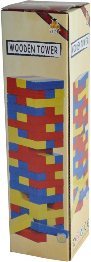 Afbeelding van het spel Grote Toren Kleuren - Hout - 29x7,5x7,5 Cm
