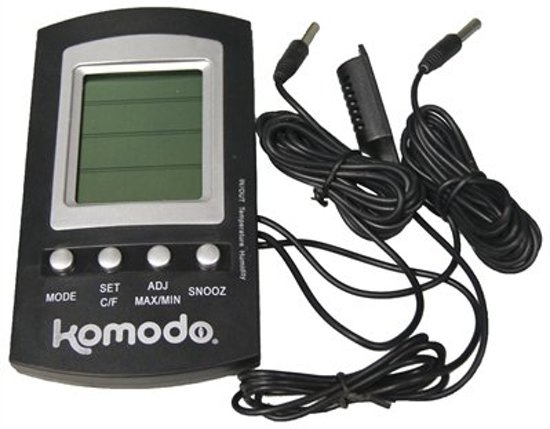 Komodo Thermometer/Hygrometer Digitaal