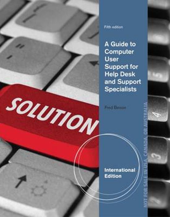 A Guide to Computer User Support for Help Desk and Support Specialists, International Edition