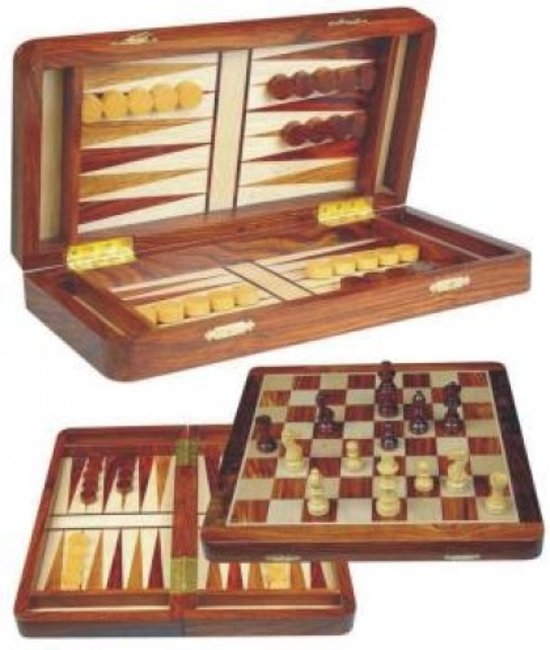 Afbeelding van het spel Luxe Schaak/Backgammon Cassette Magnetisch