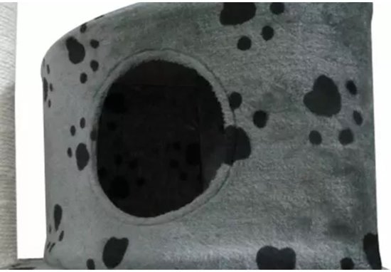 Krabpaal Lucky 70 cm (grijs) met pootafdrukken
