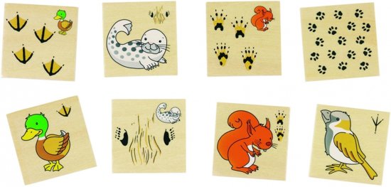 Afbeelding van het spel Goki Memory dierensporen 32 delig