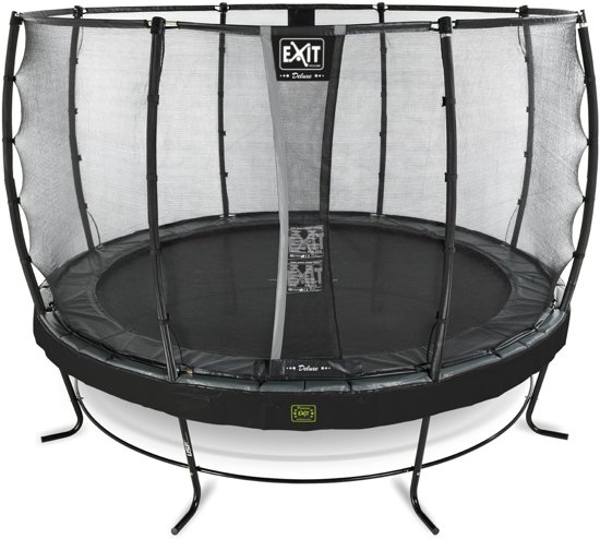 EXIT Elegant Premium trampoline ø366cm met veiligheidsnet Deluxe - zwart