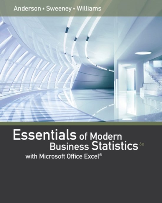 Essentials of Modern Business Statistics with Microsoft® Excel®, Anderson - Downloadable Solutions Manual (Revised)