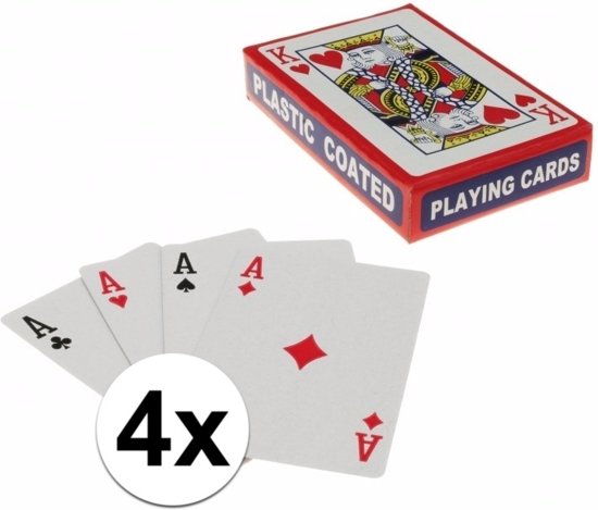 Afbeelding van het spel Speelkaarten setjes 4 stuks