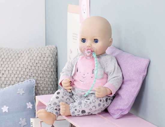 Baby Annabell Fopspeen Met Koord 20 Cm Roze/turquoise