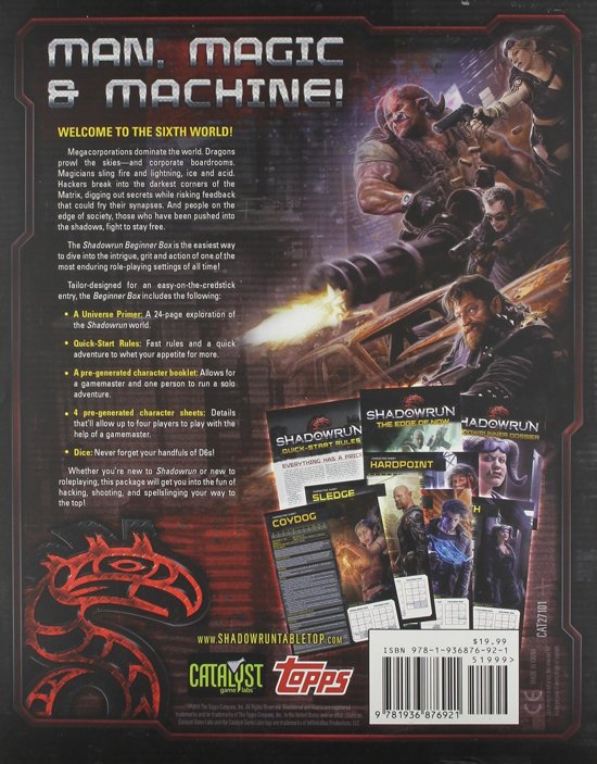 Thumbnail van een extra afbeelding van het spel Shadowrun Beginner Box Set