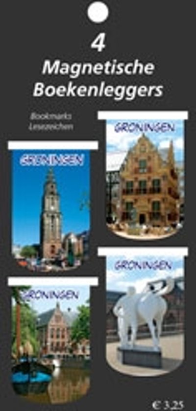 Set/4 magneet boekenleggers Groningen