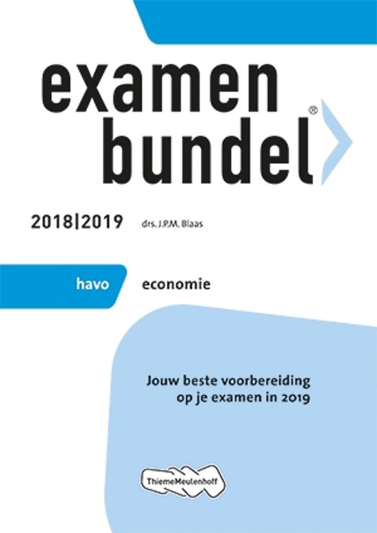Examenbundel havo Economie 2018/2019