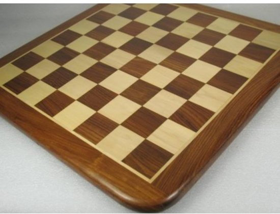 Afbeelding van het spel Luxe Sheesham hout schaakbord, 48 x 48 cm