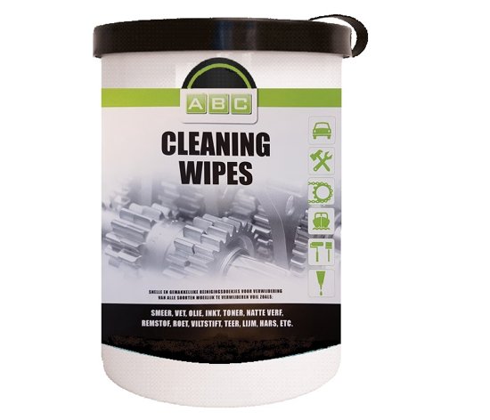 Afbeelding van het spel ABC cleaning Wipes - pot schoonmaak doekjes voor verf / lijm / teer / roet / smeer / olie etc