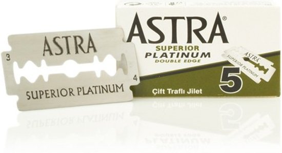 Foto van Astra Superior Platinum scheermesjes - Double Edge Blade - 5 stuks