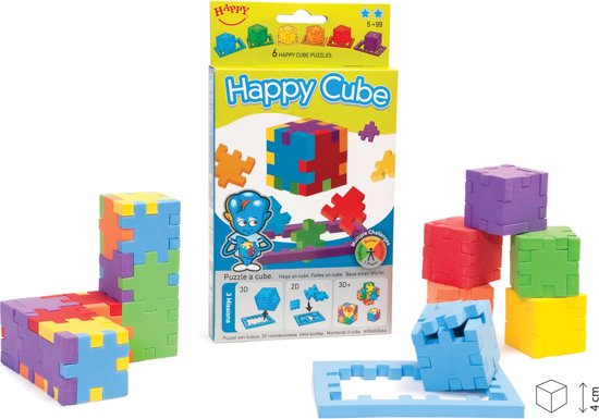 Thumbnail van een extra afbeelding van het spel HAPPY Happy Cube 6-pack cube brain teasers