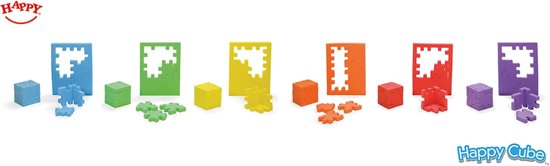 Thumbnail van een extra afbeelding van het spel HAPPY Happy Cube 6-pack cube brain teasers