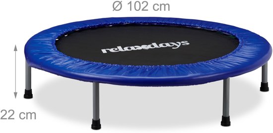 relaxdays - opvouwbaar trampoline met bungee elastiek voor kinderen tot 45 kg