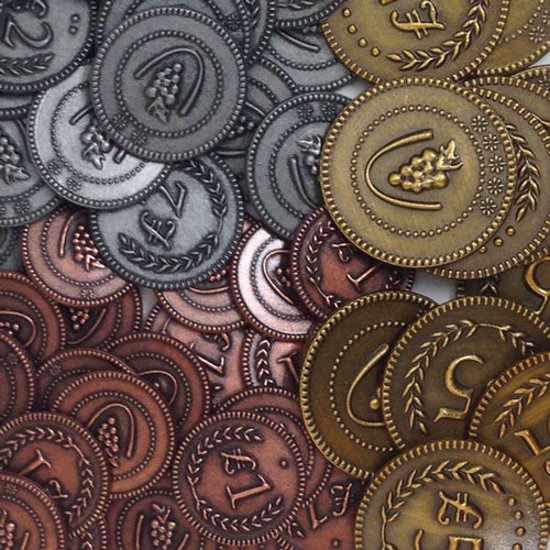 Afbeelding van het spel Viticulture Metalen Lira Coins (72 Stuks)