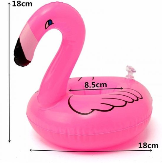 3x Bekerhouder Flamingo / 3 stuks / Opblaasbare bekerhouder / Zwembad