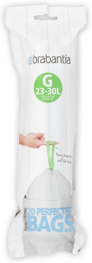 Brabantia Afvalzak Code G - 23-30 Liter (20 stuks)