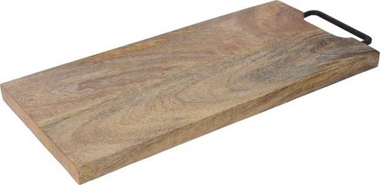 Snijplank hout metalen handvat 40x19cm