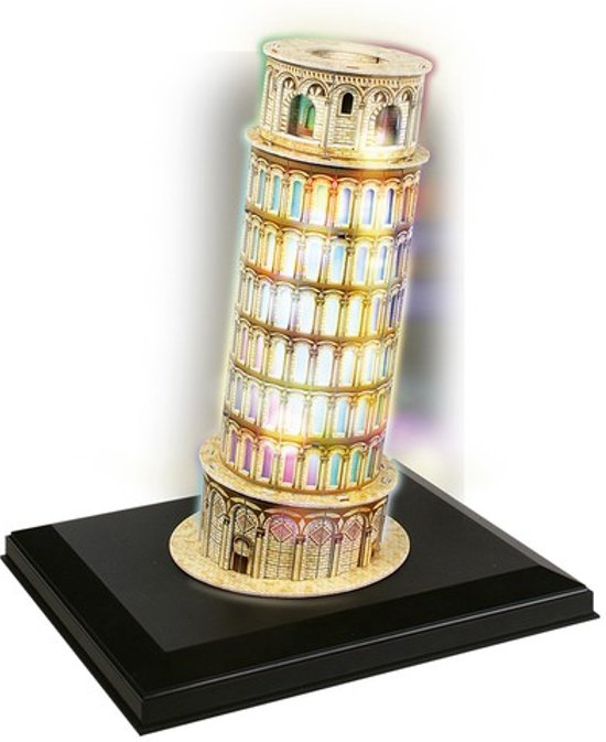 Imaginarium 3D Puzzel Toren van Pisa met LED-verlichting - 15 Stukjes
