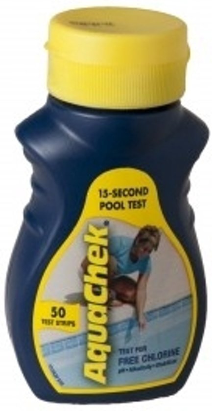 Teststrips aquachek Yellow 4 in 1 - Aquachek - Wateronderhoud - Zwembadwater - Kwaliteit - Zwembad - Test strips - Chloorwaarde - Ph waarde - Alkaniteit - Cyaanzuur gehalte - meten