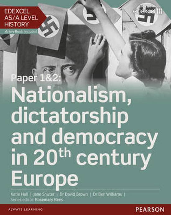 Edexcel AS&sol;A Level History&comma; Paper 1&amp;2&colon; Nationalism&comma; dictatorship and democracy in 20th century Europe Student Book &plus; ActiveBook