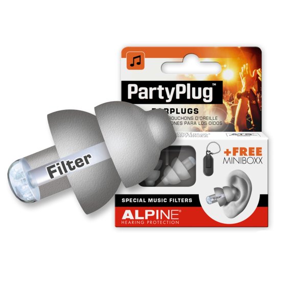 Alpine Partyplug gehoorbescherming grijs