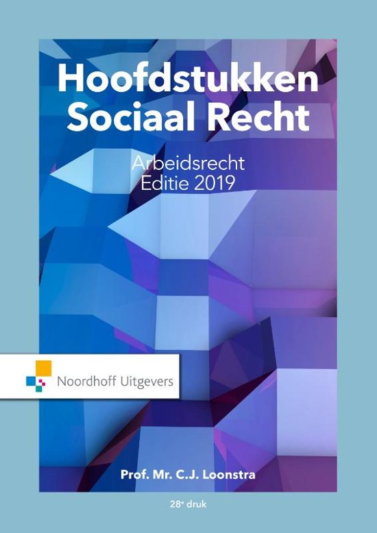 Hoofdstukken sociaal recht editie 2019