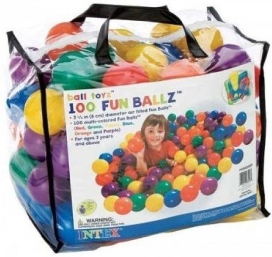 Intex 100 Ballen voor de Ballenbak 8cm - mix kleuren