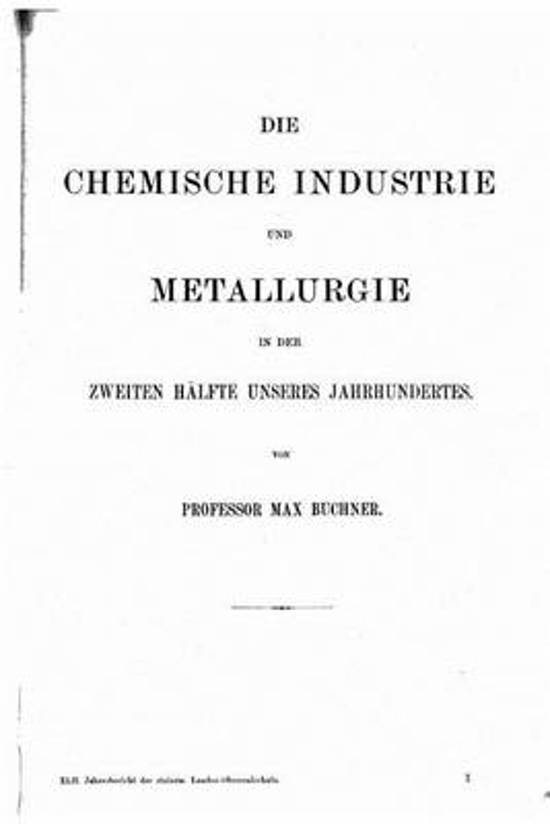 Bolcom Die Chemische Industrie Und Metallurgie In Der - 