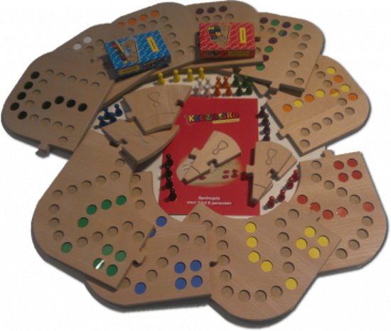 Afbeelding van het spel Keezbord Hout totaalbox 8 personen