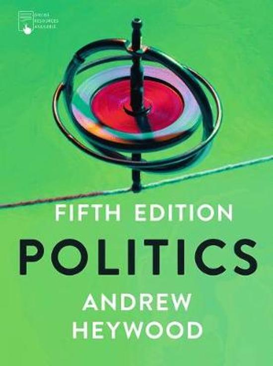 Samenvatting Inleiding Politicologie - boek Politics & aantekeningen hoorcolleges