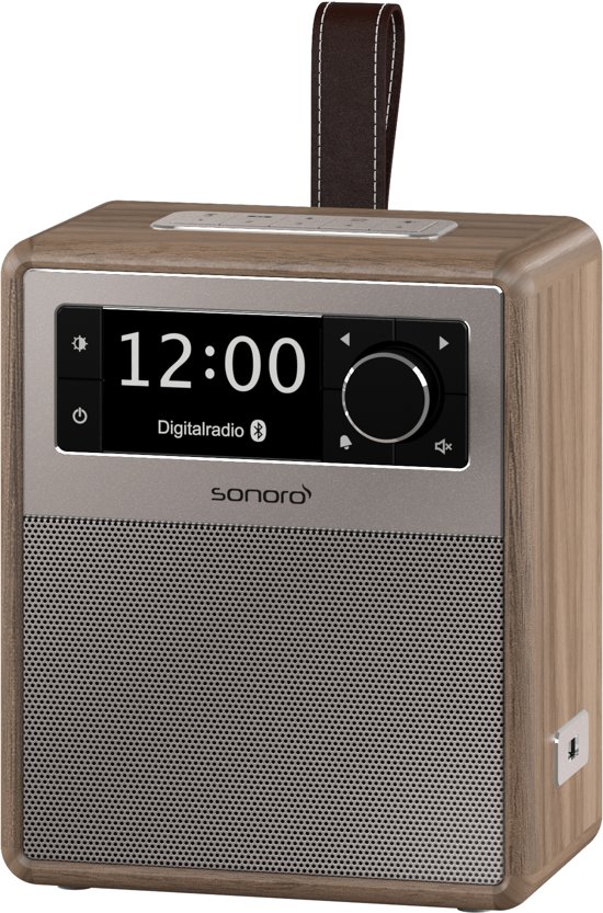 Sonoro EASY - Draagbare DAB+ Radio + Bluetooth - Walnoot