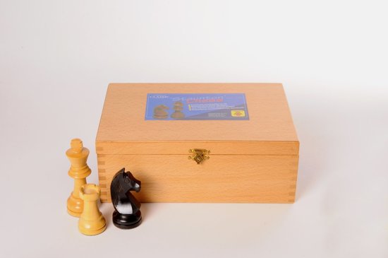 Afbeelding van het spel Schaakstukken No.5 Vilt - Koninghoogte 87mm - Palmhout