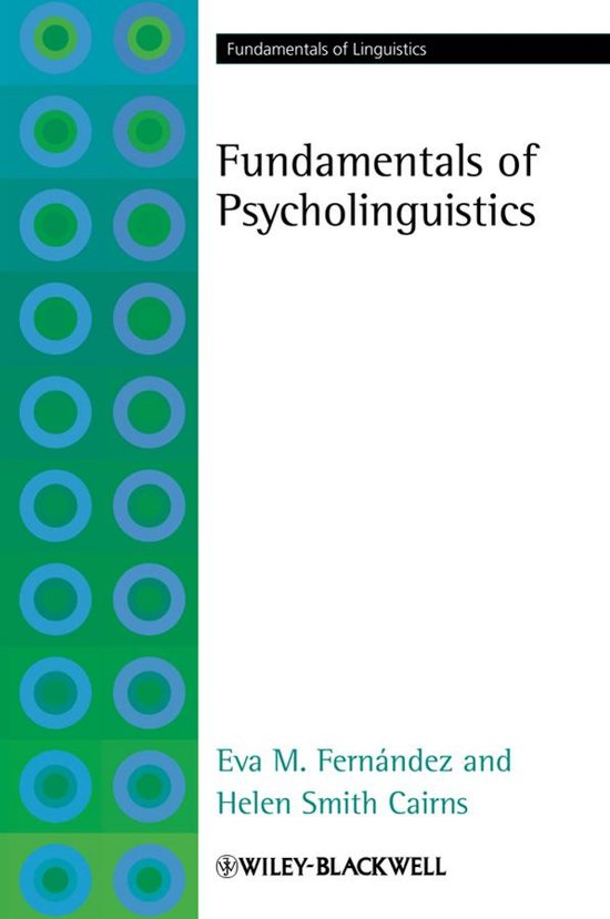 Fundamentals of psycholinguistics summary
