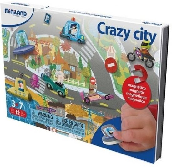 Afbeelding van het spel Miniland Taal: On The Go Magnetisch Spel Crazy City