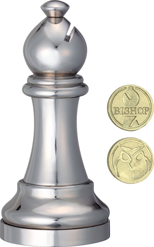 Afbeelding van het spel Cast Chess Puzzle Bishop - silver