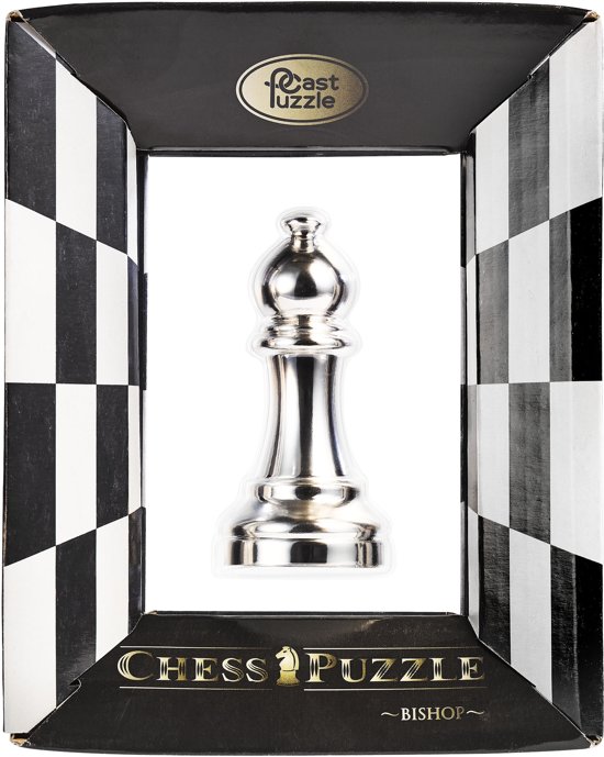 Thumbnail van een extra afbeelding van het spel Cast Chess Puzzle Bishop - silver