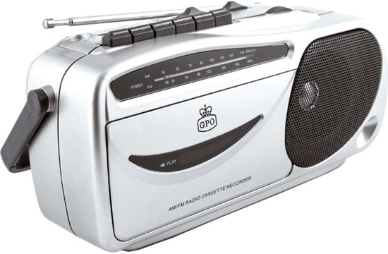 GPO 9401 Draagbare Retro AM/FM Radio & Cassettespeler