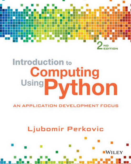 An Introduction to Computing Using Python Second Edition