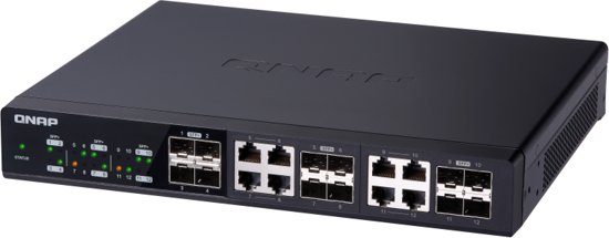QSW-1208-8C: Twelve 10GbE SFP+ ports with shared eight 10GBASE-T ports unmanageswitch NBASE-T support for 5-speed auto negotiation (10G/5G/2.5G/1G/100M)