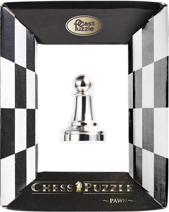 Thumbnail van een extra afbeelding van het spel Cast Chess Puzzle Pawn - silver