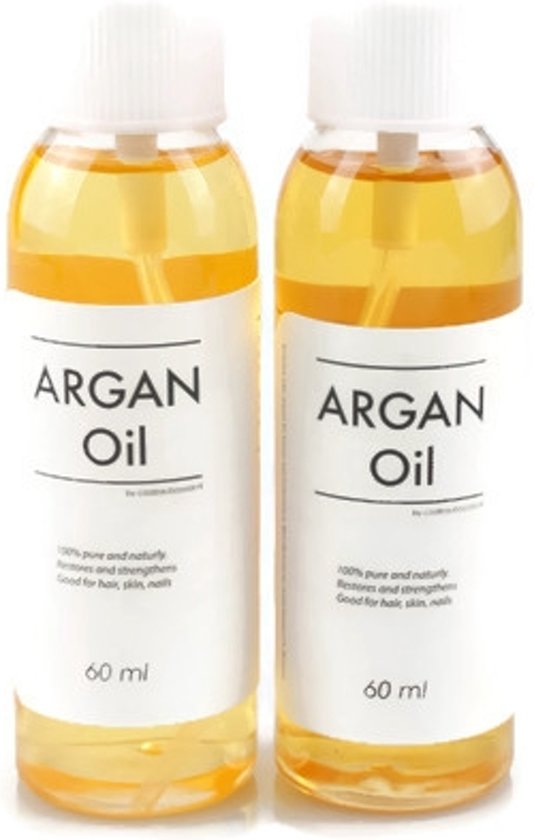 Foto van Argan olie / argan oil 2 flesjes elk 60 ml