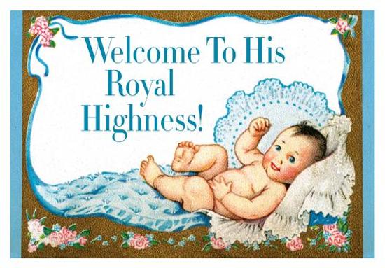 Afbeelding van het spel Baby Boy with a Crown - New Child Greeting Card